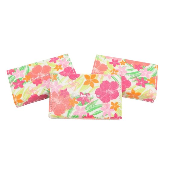 New Elizabeth Arden Set of 3 Eyeshadow Blush Mirror Floral Compact - Picture 1 of 4